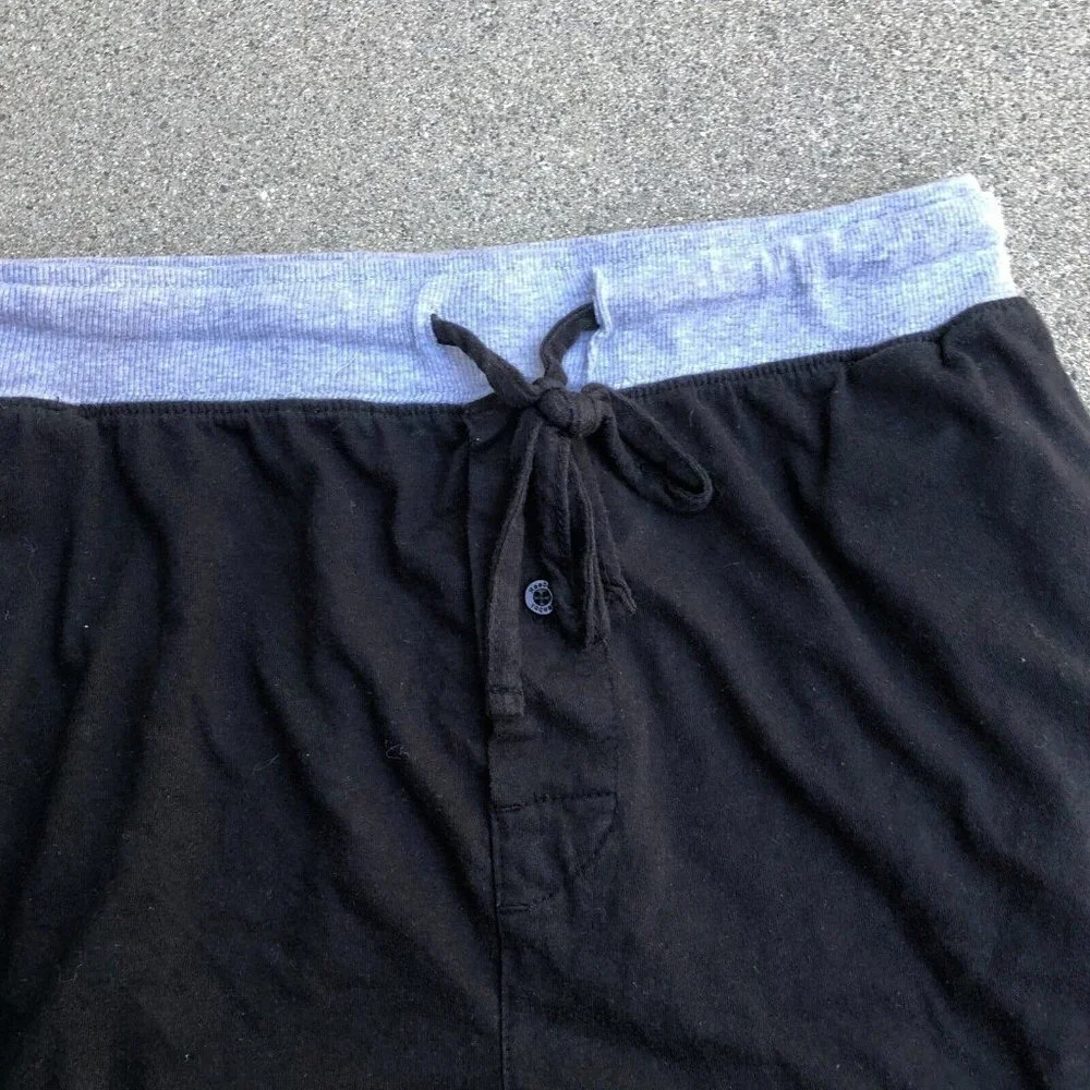 REEBOK Sleepwear Shorts Men's MEDIUM Black Drawstring Elastic Waist Sweats​​​​​